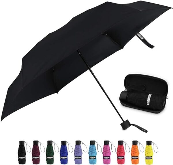 Yoobure Small Mini Umbrella with Case Light Compact Design Perfect for Travel