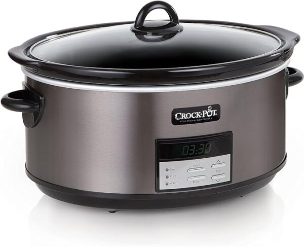 Crock-Pot Large 8-Quart Programmable Slow Cooker with Auto Warm Setting,)