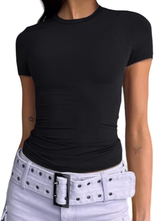 Abardsion Women's Casual Basic Going Out Crop Tops Slim
