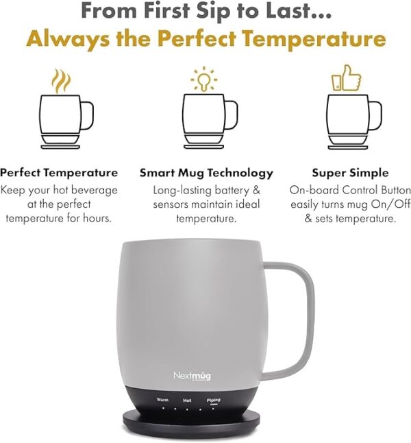 Nextmug - Temperature-Controlled, Self-Heating Coffee Mug - Image 6