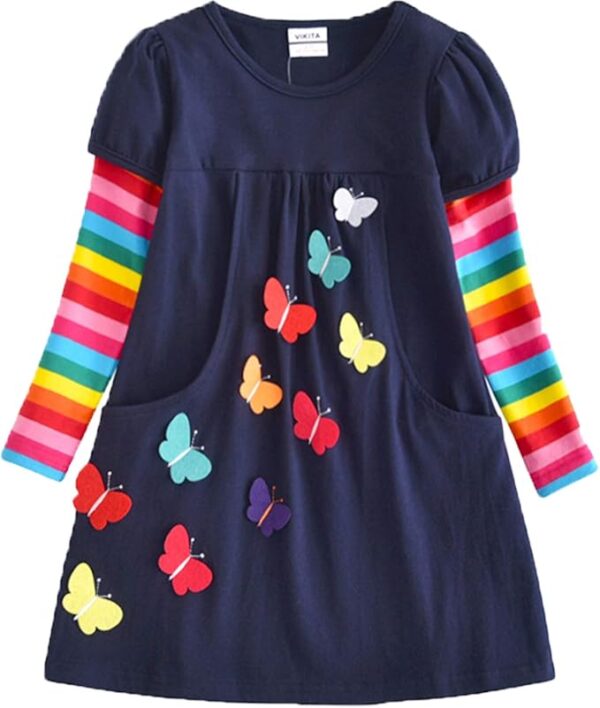 VIKITA Winter Girls Dresses School Outfits