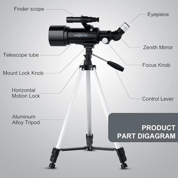 Telescope 70mm Aperture 500mm - for Kids & Adults - Image 4