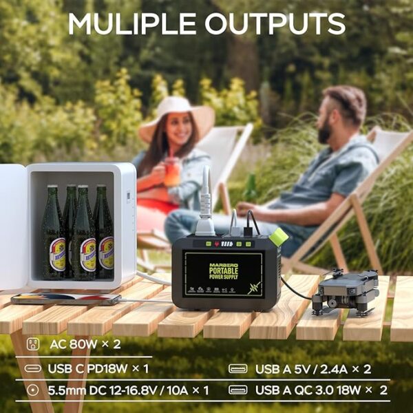 MARBERO Portable Power Station 88Wh Camping Lithium Battery Solar - Image 6