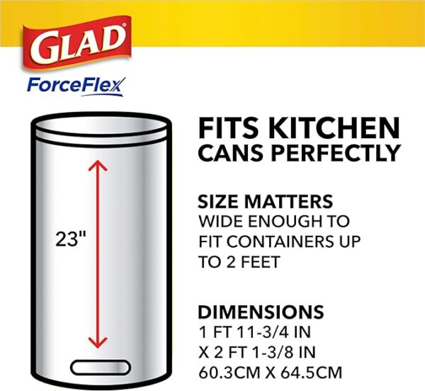 Glad ForceFlex Tall Kitchen Trash Bags - Image 2