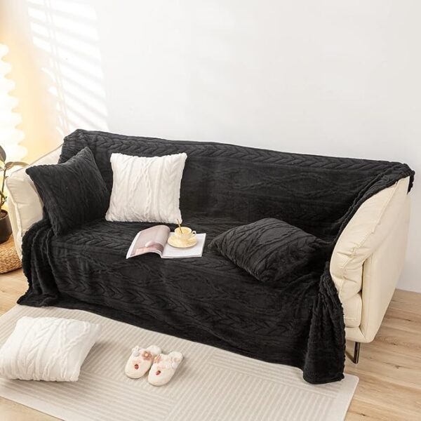 YUSOKI Sherpa Throw Blanket-3D Stylish Design Super Soft Fuzzy Cozy - Image 2