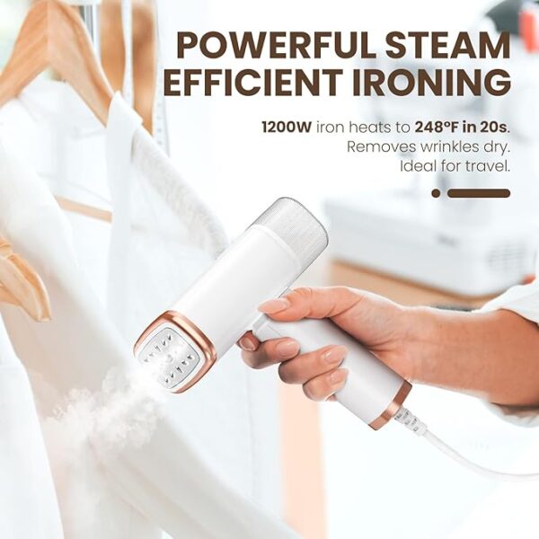 Portable Handheld Steam Garment Steamer Foldable: - Image 5