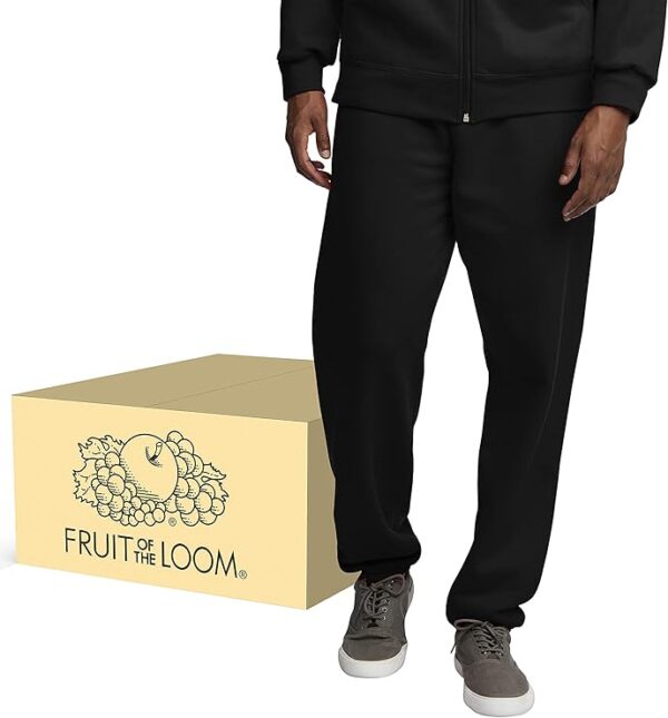 Fruit of the Loom Eversoft Fleece Elastic Bottom Sweatpants with Pockets - Image 4