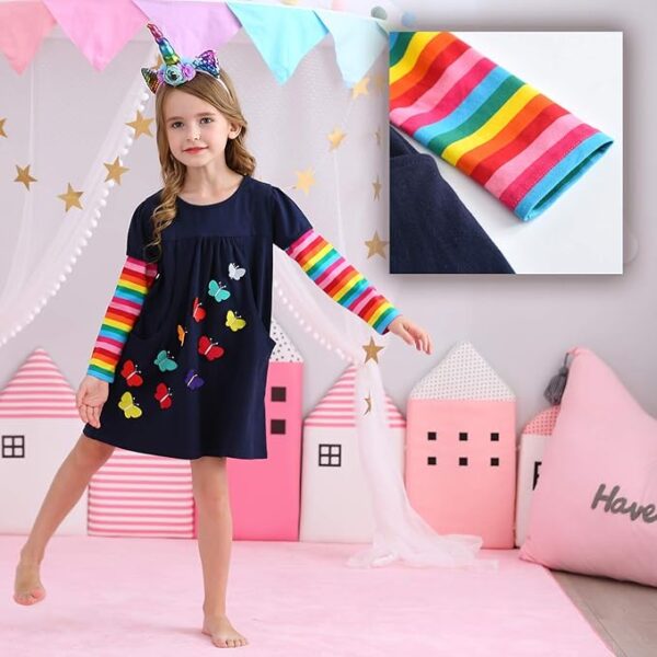 VIKITA Winter Girls Dresses School Outfits - Image 4