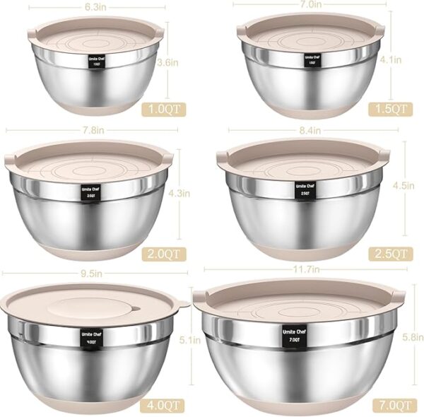 Mixing Bowls with Airtight Lids Set, - Image 5