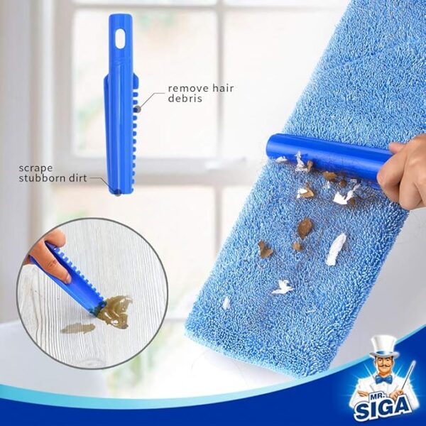 8" Professional Microfiber Mop Floor Cleaning mop, Flat Mop with Stainless Steel - Image 4