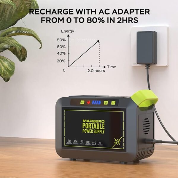 MARBERO Portable Power Station 88Wh Camping Lithium Battery Solar - Image 3
