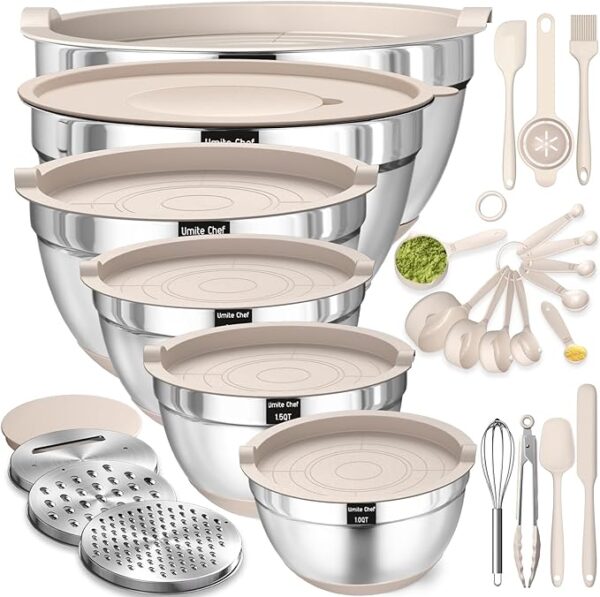 Mixing Bowls with Airtight Lids Set,
