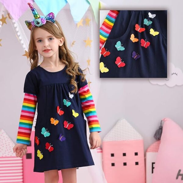 VIKITA Winter Girls Dresses School Outfits - Image 2