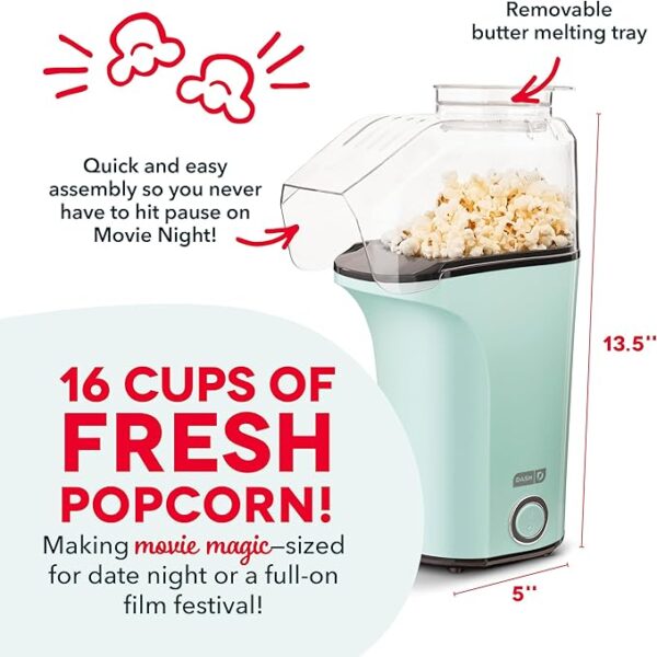 DASH Hot Air Popcorn Popper Maker - Image 2