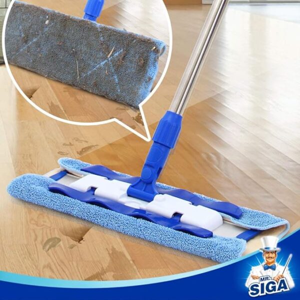8" Professional Microfiber Mop Floor Cleaning mop, Flat Mop with Stainless Steel - Image 5
