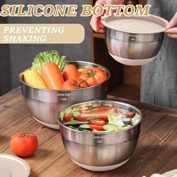 Mixing Bowls with Airtight Lids Set, - Image 4