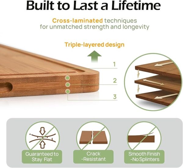 Bamboo Cutting Board, - Image 4