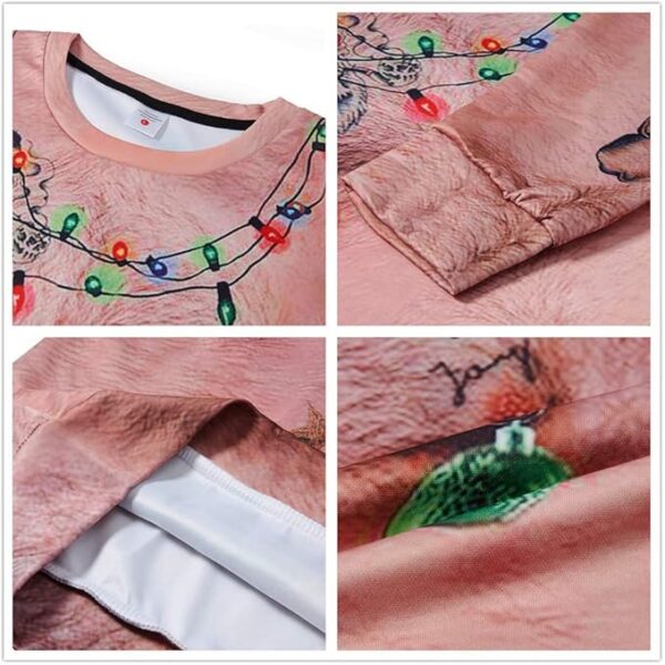 Idgreatim Unisex Ugly Christmas Crewneck Sweatshirt Novelty 3D Graphic Long Sleeve Sweater Shirt - Image 2
