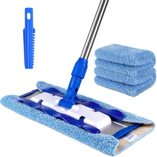 8" Professional Microfiber Mop Floor Cleaning mop, Flat Mop with Stainless Steel