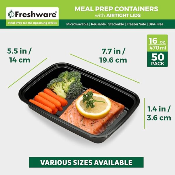 Compartment Food Storage Containers with Lids - Image 4
