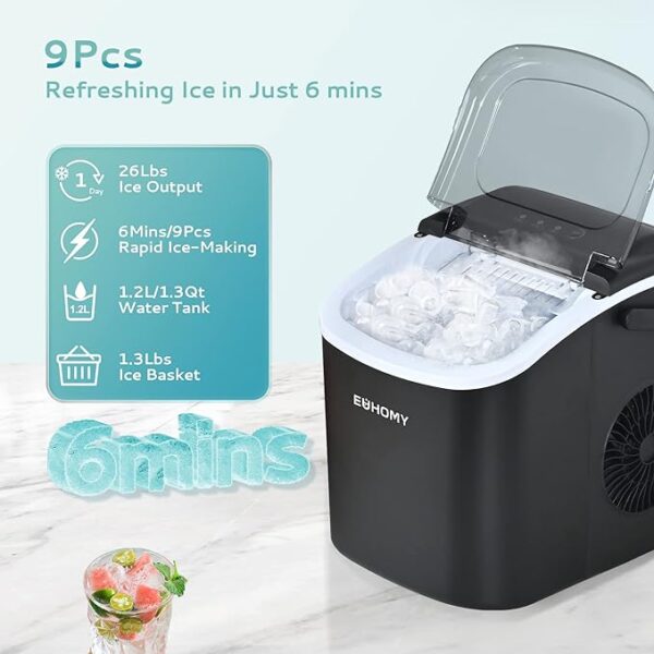 EUHOMY Countertop Ice Maker Machine - Image 5