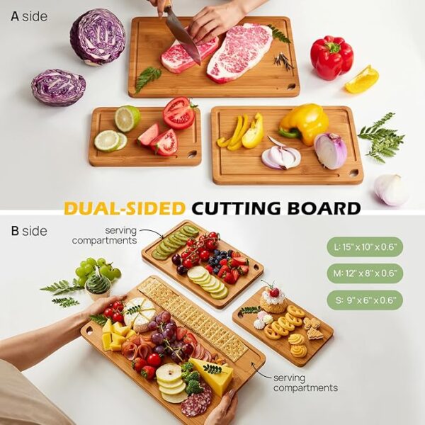 Bamboo Cutting Board, - Image 3