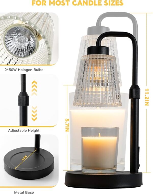 Candle Warmer Lamp with Timer, - Image 3