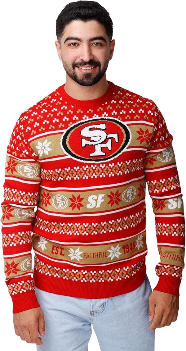 FOCO NFL Team Big Logo Ugly Sweater - Image 3