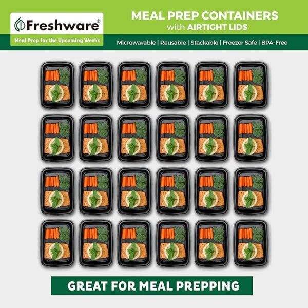 Compartment Food Storage Containers with Lids - Image 5