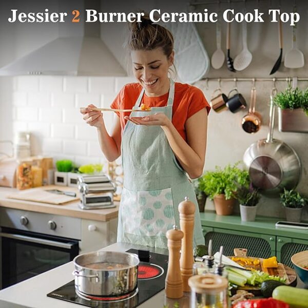 2 Burner Electric Cooktop - 12 Inch Plug in Portable - Image 6