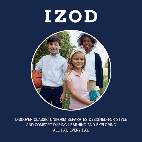 IZOD Boys' School Uniform Twill Pants - Image 2