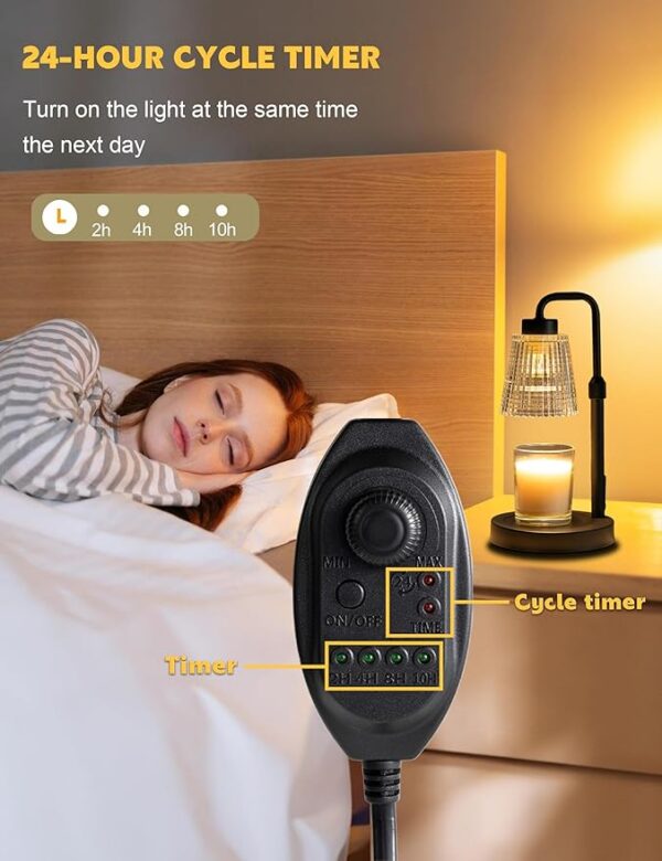 Candle Warmer Lamp with Timer, - Image 4