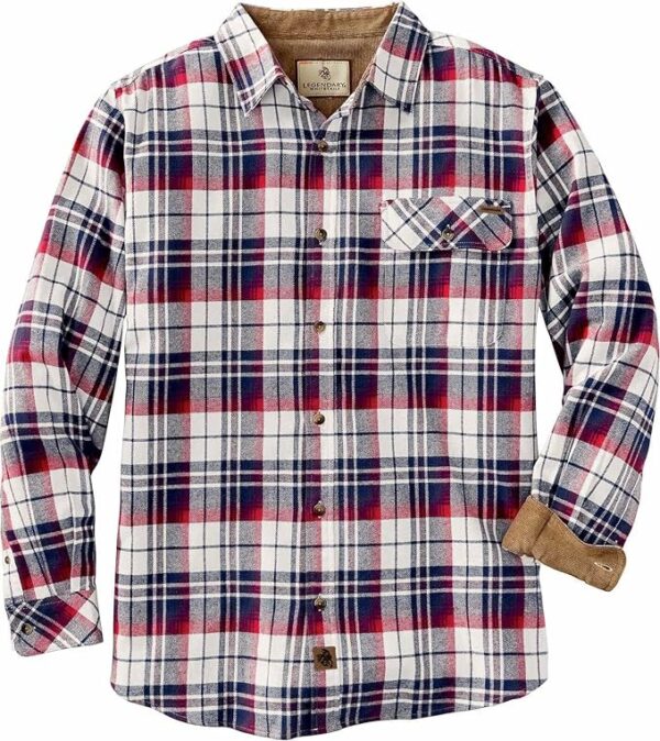 Long Sleeve Plaid Button Down Casual Shirt, - Image 4