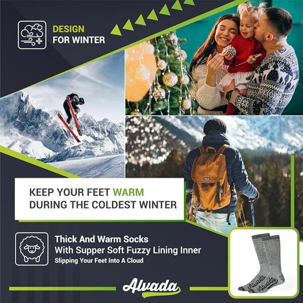 Winter Boot Sock For Men & Women 3 Pairs - Image 2