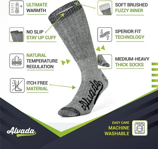 Winter Boot Sock For Men & Women 3 Pairs - Image 5