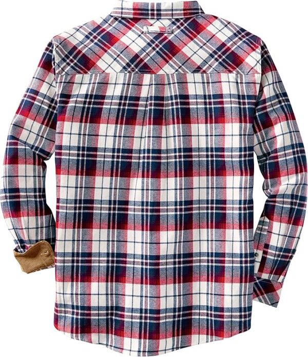 Long Sleeve Plaid Button Down Casual Shirt, - Image 3