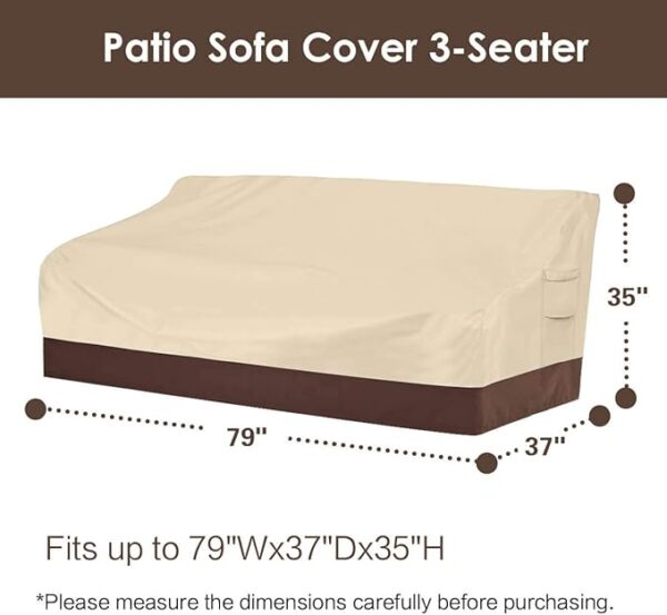 Vailge Heavy Duty Patio Sofa Cover - Image 4