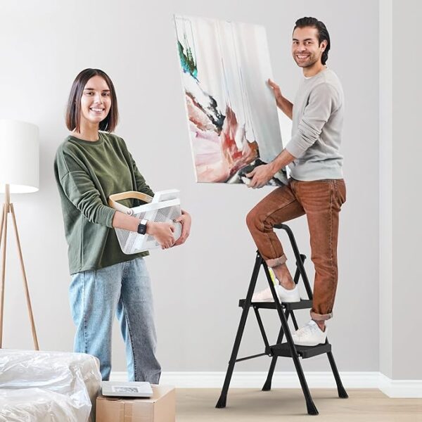 Folding Step Stool with Wide Anti-Slip Pedal - Image 5