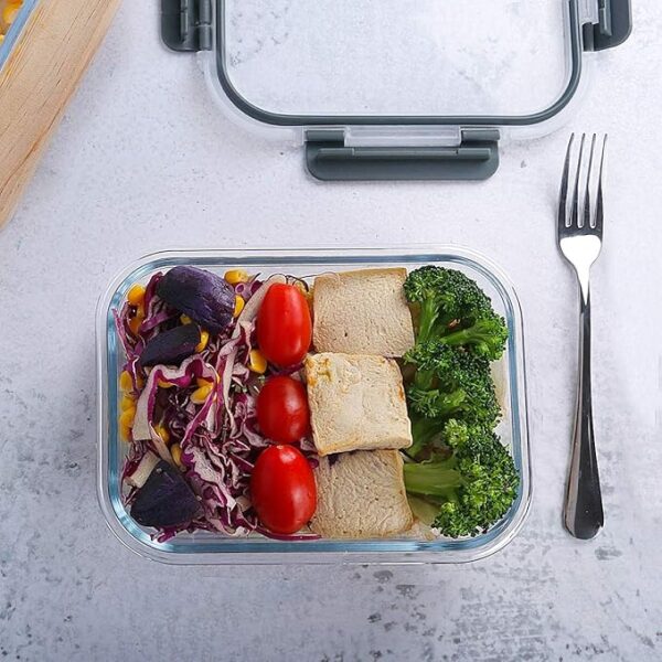 Glass Food Storage Containers with lids, - Image 2