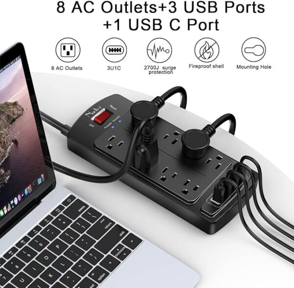 Surge Protector Power Strip - Image 3