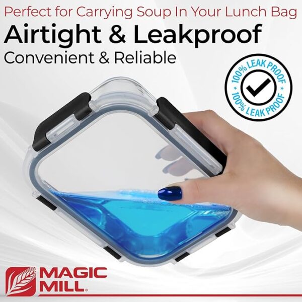 Magic Mill Glass Storage Containers with lids Set - Image 2