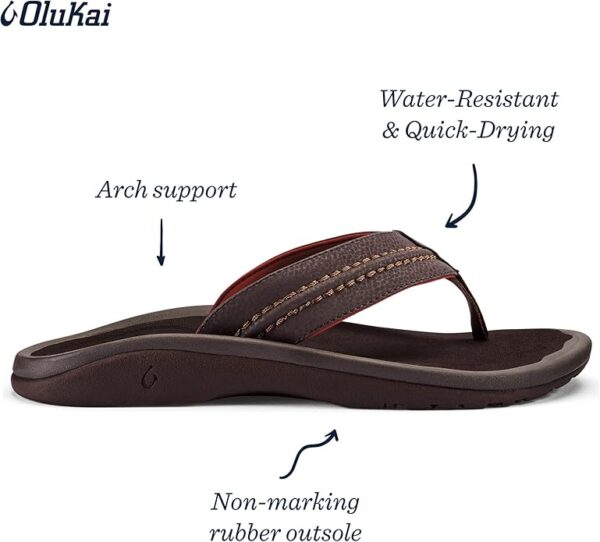 OLUKAI Hokua Men's Beach Sandals, - Image 3