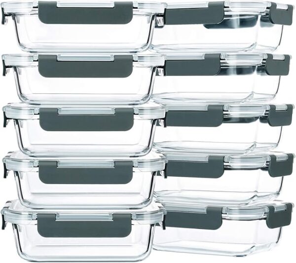 Glass Food Storage Containers with lids,