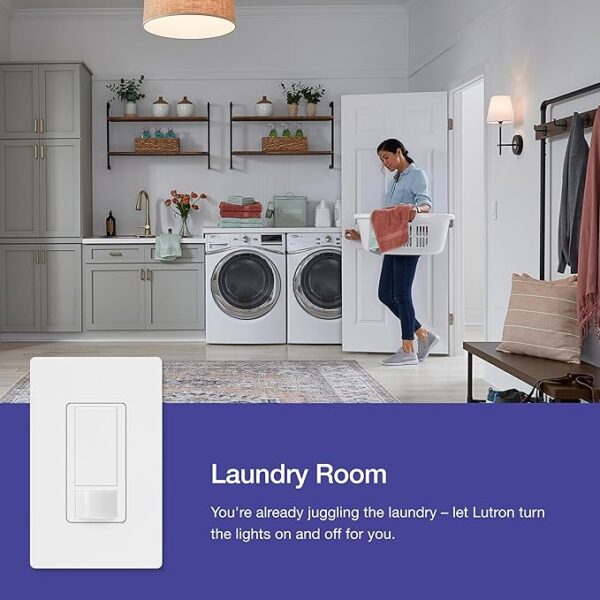 Lutron Maestro Motion Sensor Light Switch for Bathroom - Image 2