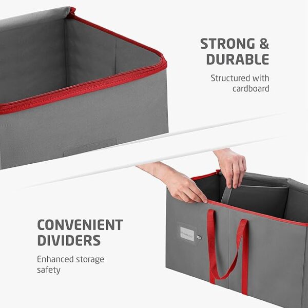 Zober Large Christmas Ornament Storage Box - Image 2