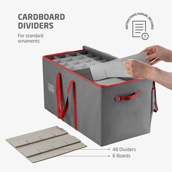 Zober Large Christmas Ornament Storage Box - Image 3