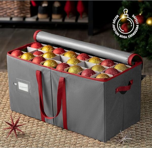 Zober Large Christmas Ornament Storage Box - Image 4