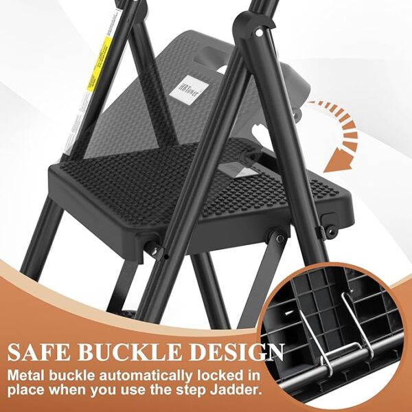 Folding Step Stool with Wide Anti-Slip Pedal - Image 2