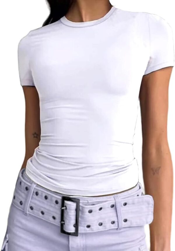 Short Sleeve Crew Neck Tight T Shirts