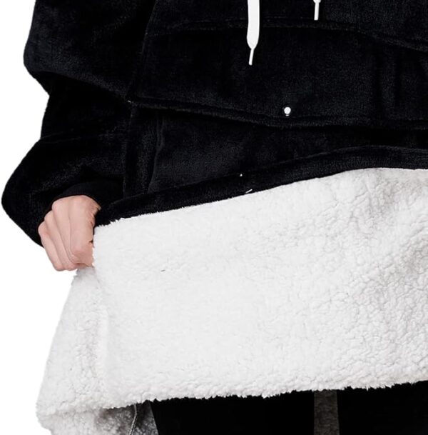 Comfy Sherpa Sweatshirt Pullover Jacket - Image 3